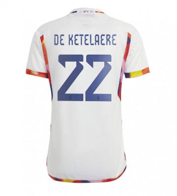 Belgien Charles De Ketelaere #22 Bortatröja VM 2022 Kortärmad